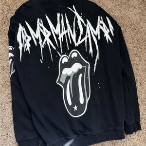 Black Graphic Men's Sweater